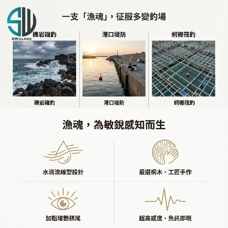 漁魂 水滴型3mm直尾 倒折磯釣長標 1.5–4.0錢（第 3 張）
