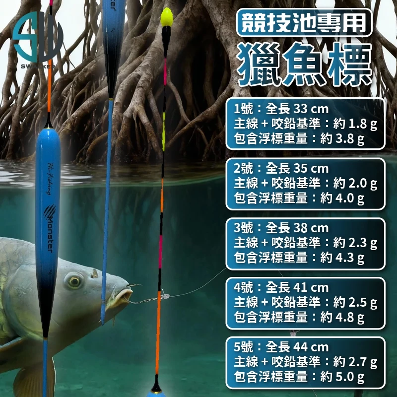 獵魚標競技池釣標(旋轉浮標尾)（第 3 張）