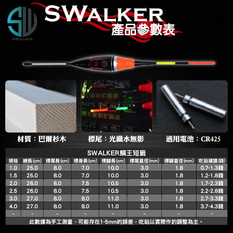 短籤型-鯛王 電子浮標 磯釣短籤(不鏽鋼彈簧標腳)（第 2 張）
