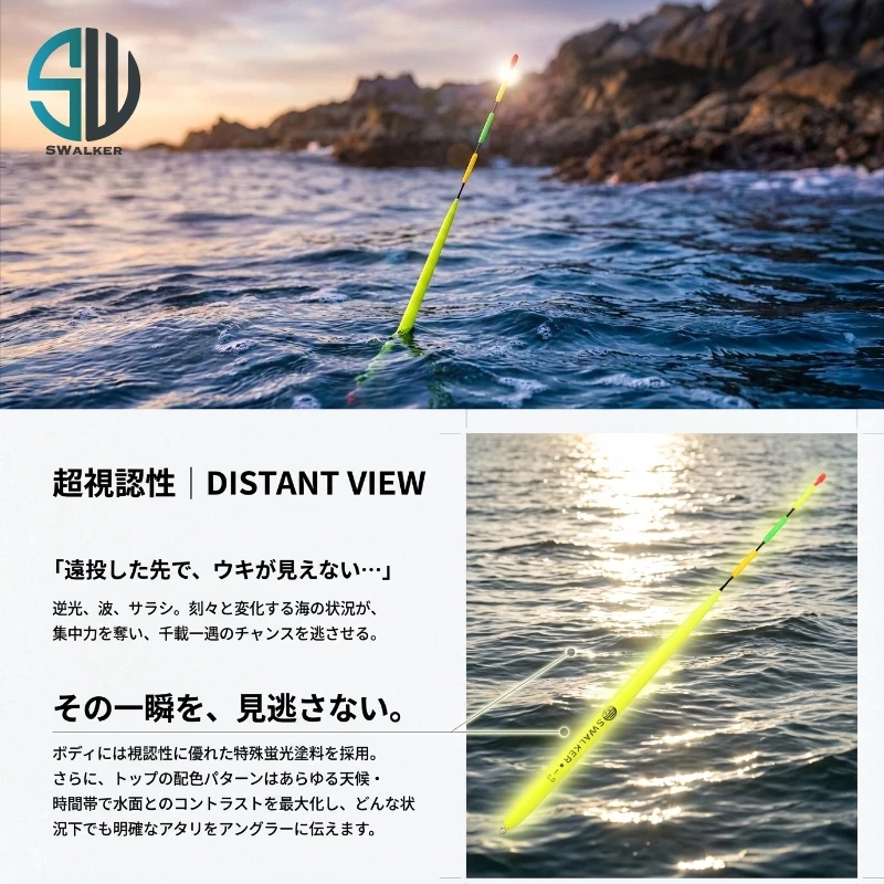 磯釣浮標-SWalker水滴自立型(螢光黃/深藍款)（第 2 張）