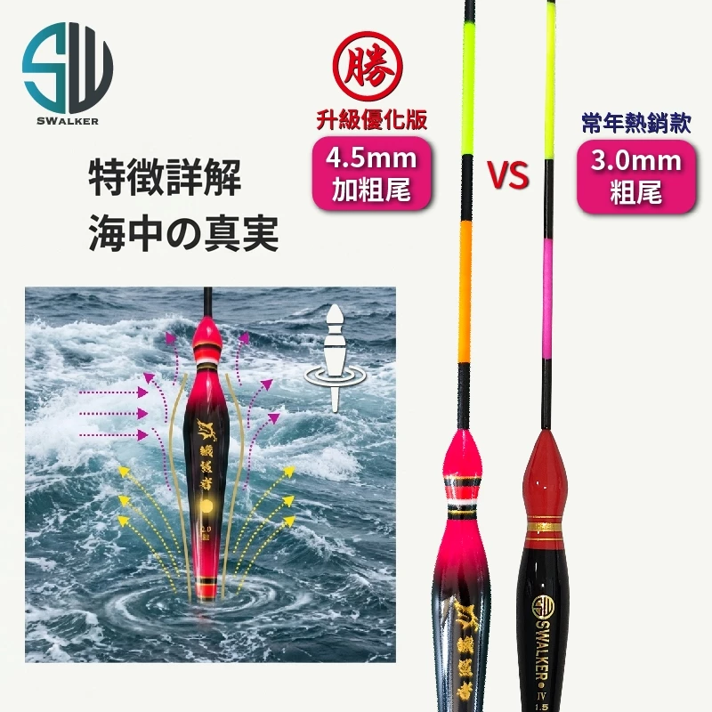 獵鯊者 4.5mm粗直尾葫蘆型長標 1.0–5.0號（第 6 張）