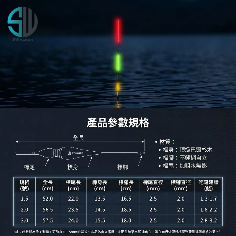 葫蘆型 鋼腳自立磯釣電子浮標 1.5–3.0錢（第 3 張）